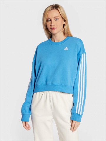 Adidas Mikina Allover Print HN3641 Modrá Relaxed Fit