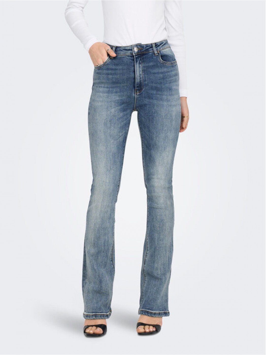 ONLY Jeansy 15244147 Modrá Flared Fit