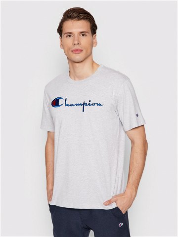 Champion T-Shirt Big Script Logo 216547 Šedá Regular Fit