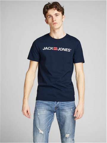 Jack & Jones T-Shirt Corp Logo 12137126 Tmavomodrá Slim Fit