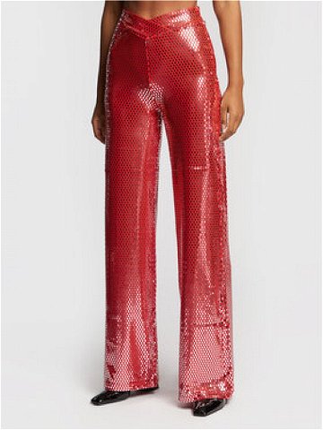 ROTATE Kalhoty z materiálu Briella RT1610 Červená Regular Fit