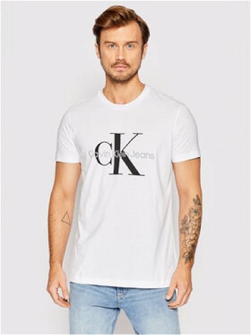 Calvin Klein Jeans T-Shirt J30J320935 Bílá Slim Fit