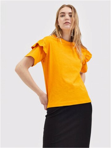 Selected Femme T-Shirt Rylie 16079837 Oranžová Regular Fit