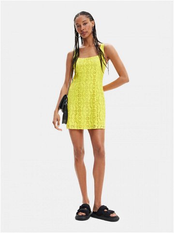 Desigual Letní šaty 23SWVW02 Žlutá Slim Fit
