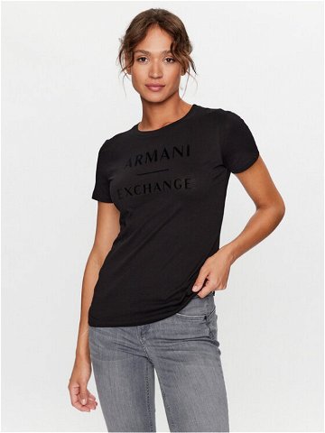 Armani Exchange T-Shirt 6RYT47 YJ3RZ 1200 Černá Regular Fit