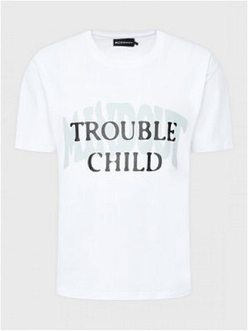 Mindout T-Shirt Unisex Trouble Child Bílá Oversize