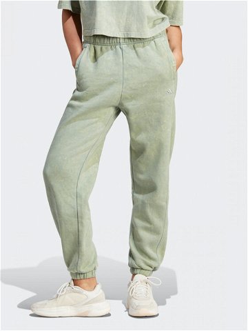 Adidas Teplákové kalhoty ALL SZN Fleece Washed IL3272 Zelená Loose Fit