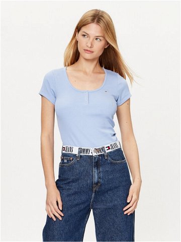 Tommy Jeans T-Shirt DW0DW16107 Světle modrá Regular Fit