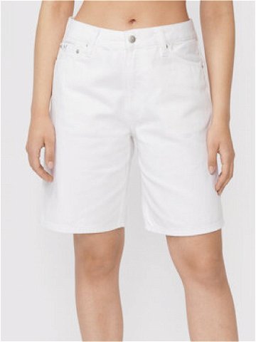 Calvin Klein Jeans Džínové šortky J20J218808 Bílá Straight Fit