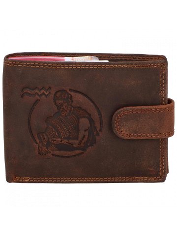 Pánská kožená peněženka hnědá – Delami Aroga Vodnář