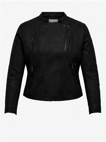 Černá dámská koženková bunda ONLY CARMAKOMA New Avana