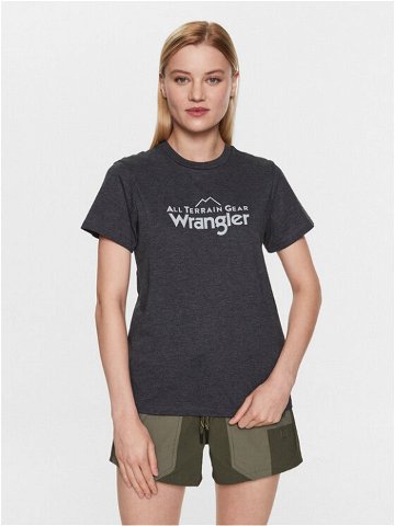 Wrangler T-Shirt Logo Tee WC5FGEB00 112326375 Šedá Regular Fit