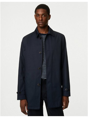 Tmavě modrý pánský nepromokavý kabát Marks & Spencer
