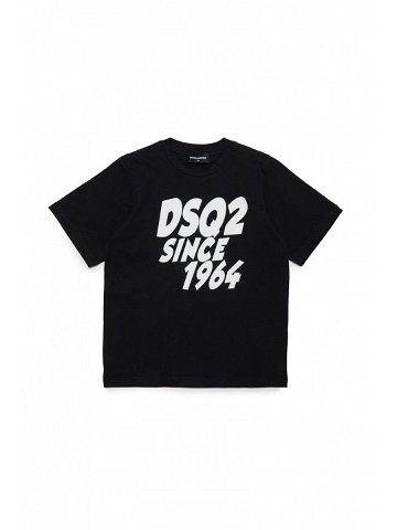Tričko dsquared d2t991u slouch fit maglietta černá 8y