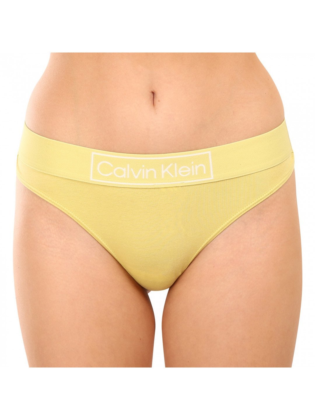 Dámská tanga Calvin Klein žlutá QF6774E-9LD L
