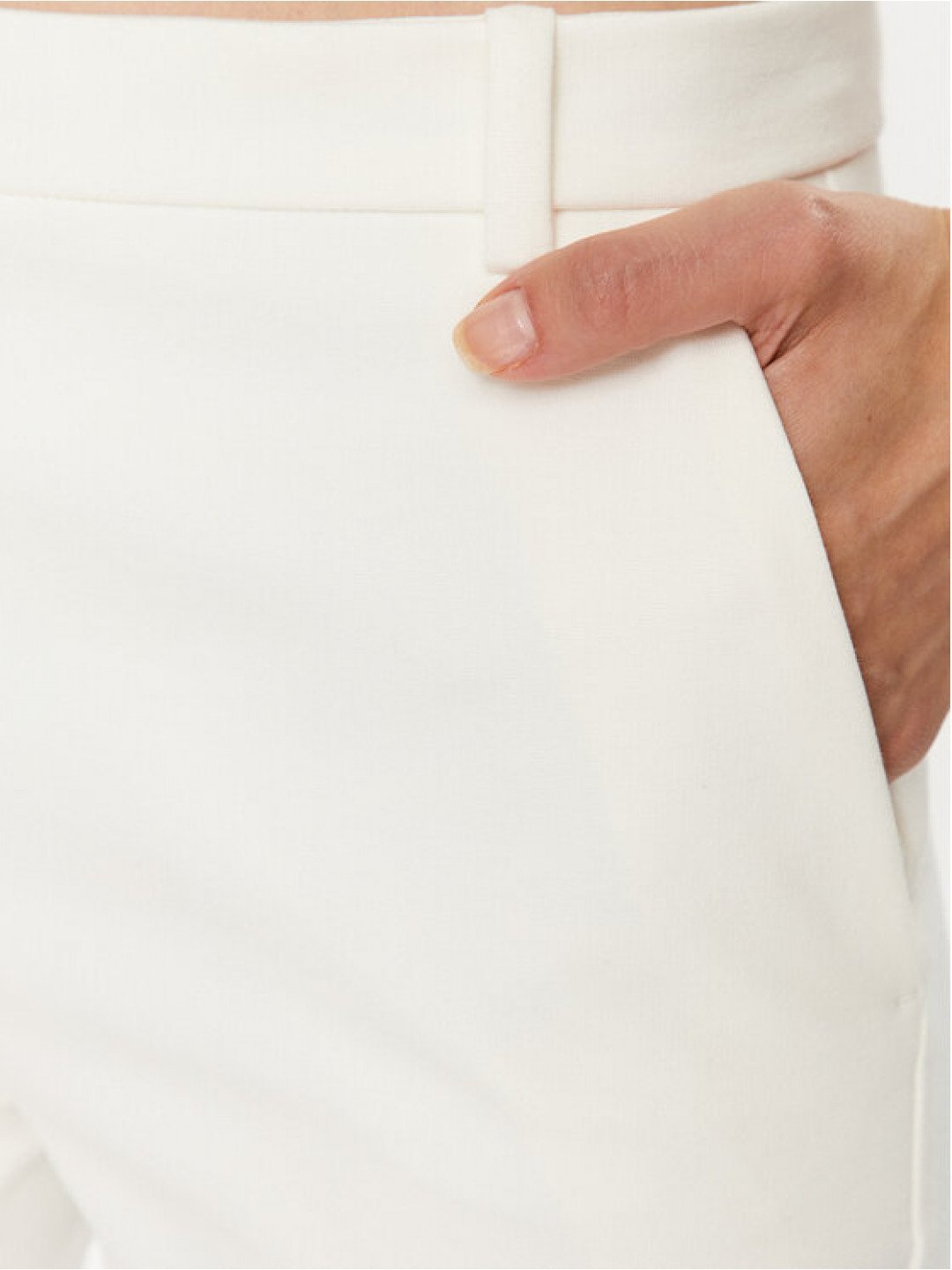 Pinko Kalhoty z materiálu Bello Pantalone 1000155 A15M Bílá Regular Fit