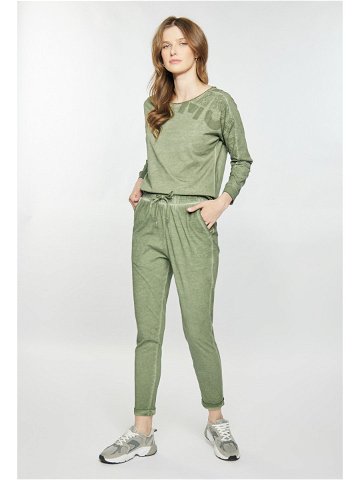 Kalhoty Monnari Tepláky s pracím efektem Zelená XL