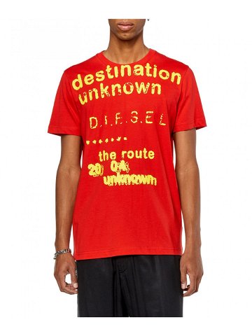 Tričko diesel t-diegor-k63 t-shirt červená xl