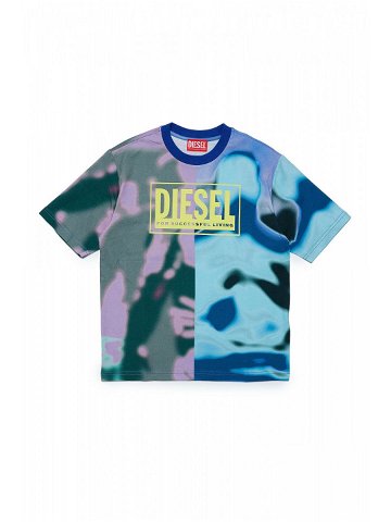 Tričko diesel twasher over maglietta modrá 4y