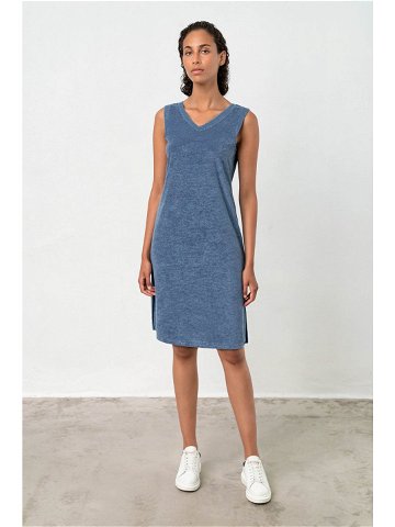 Vamp – Pohodlné froté šaty Anissa 18370 – Vamp blue horizon S