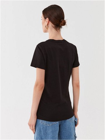 Liu Jo T-Shirt 5F3135 JS923 Černá Regular Fit