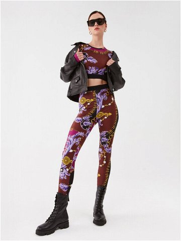 Versace Jeans Couture Legíny 75HAC101 Fialová Slim Fit