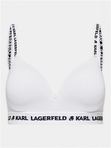 KARL LAGERFELD Podprsenkový top Logo 230W2108 Bílá