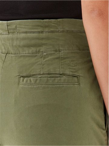 Pinko Kalhoty z materiálu 101786 A15L Zelená Regular Fit