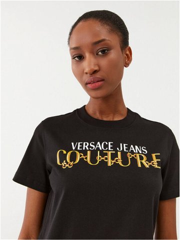 Versace Jeans Couture T-Shirt 75HAHF01 Černá Regular Fit