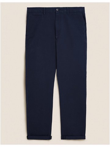 Tmavě modré pánské chino kalhoty Marks & Spencer