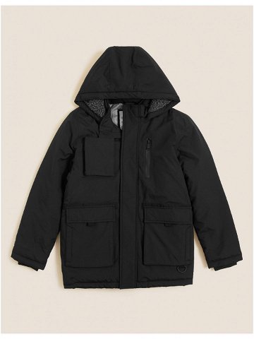 Černá klučičí zimní nepromokavá bunda Marks & Spencer