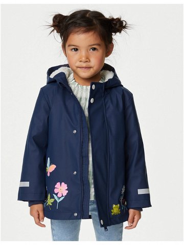 Tmavě modrá holčičí nepromokavá bunda Marks & Spencer