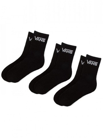 Vans Sada 3 párů dámských vysokých ponožek By Classic Crew VXNQBLK Černá