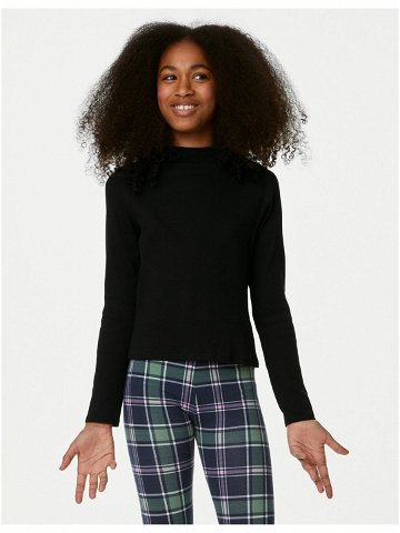 Černé holčičí tričko se stojáčkem Marks & Spencer