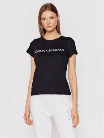 Calvin Klein Jeans T-Shirt Institutional J20J207879 Černá Regular Fit