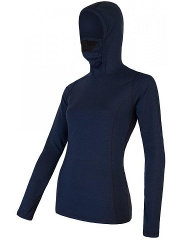 Sensor Merino Df dámské triko dl rukáv s kapucí deep blue