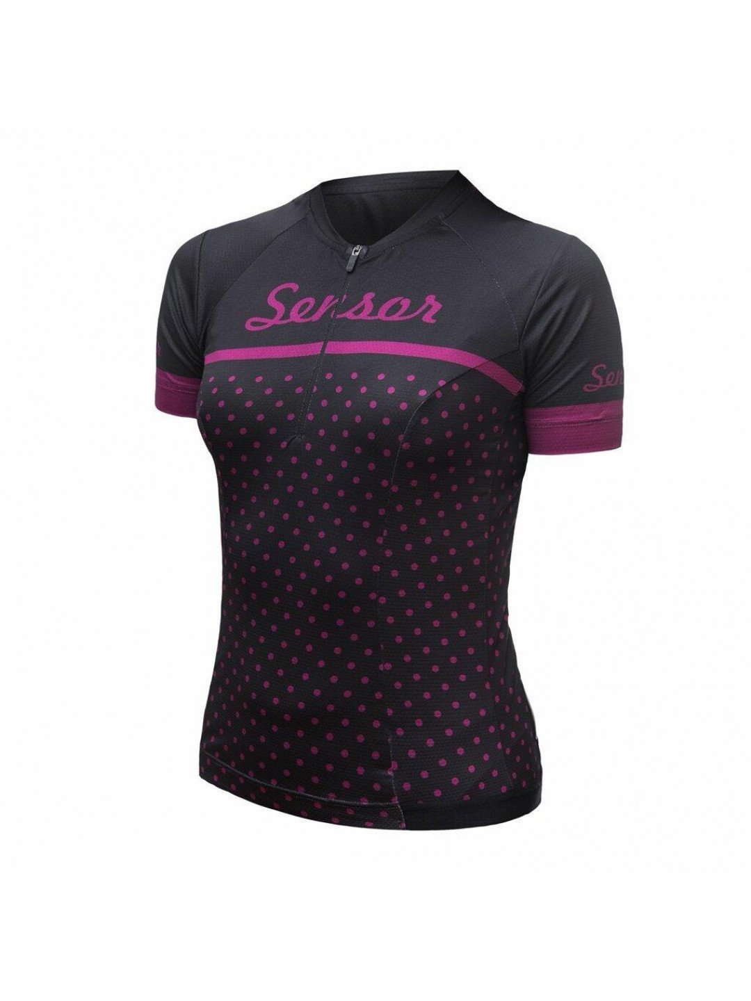 Sensor Cyklo Tour dámský dres kr rukáv black dots