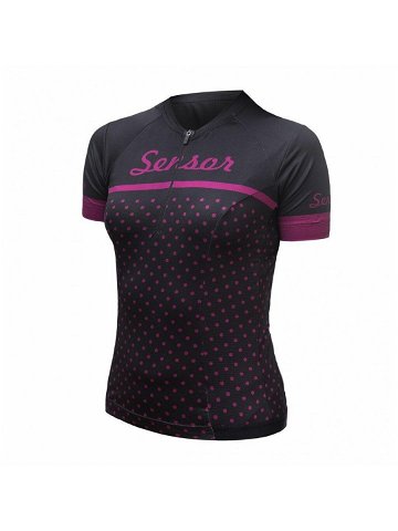 Sensor Cyklo Tour dámský dres kr rukáv black dots