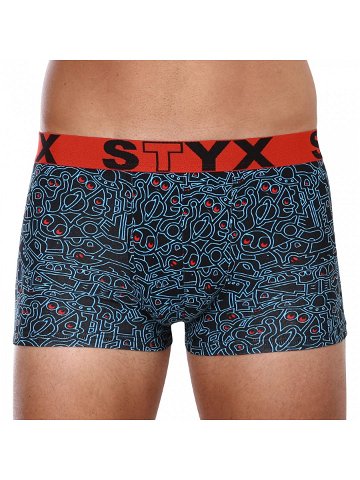 Pánské boxerky Styx art sportovní guma nadrozměr doodle R1256 3XL