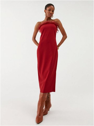 Patrizia Pepe Koktejlové šaty 8A1202 A6F5-R799 Červená Slim Fit