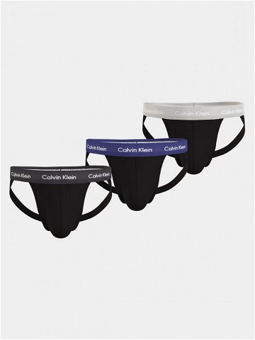 Calvin Klein Underwear Sada 3 ks slipů Jock Strap 000NB3363A Černá