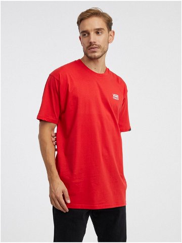 Červené pánské tričko VANS Left Chest Logo