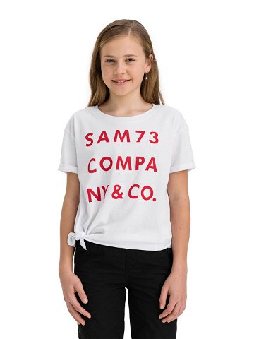 SAM 73 Dívčí triko s krátkým rukávem MELANIE Bílá 164
