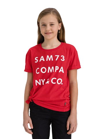 SAM 73 Dívčí triko s krátkým rukávem MELANIE Červená 164