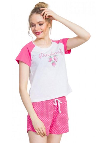 Dámské pyžamo šortky Vienetta Secret Strawberry
