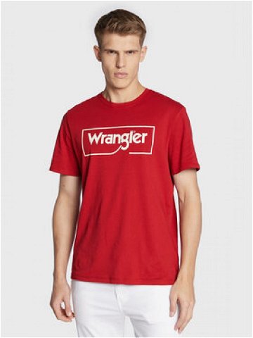 Wrangler T-Shirt Frame Logo W70JD3X47 112320763 Červená Regular Fit