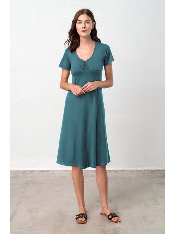 Vamp – Pohodlné dámské šaty Syrah 18483 – Vamp green atlantic XL
