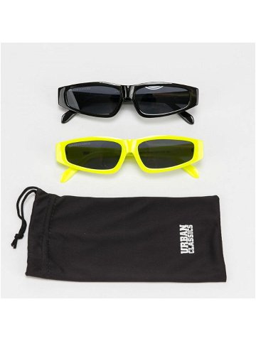 Urban Classics Sunglasses Lafkada 2-Pack Neon Yellow Black
