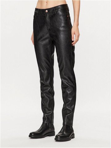 Tatuum Kalhoty z imitace kůže Moria T2316 139 Černá Slim Fit