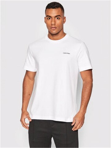 Calvin Klein T-Shirt Micro Logo Interlock K10K109894 Bílá Regular Fit